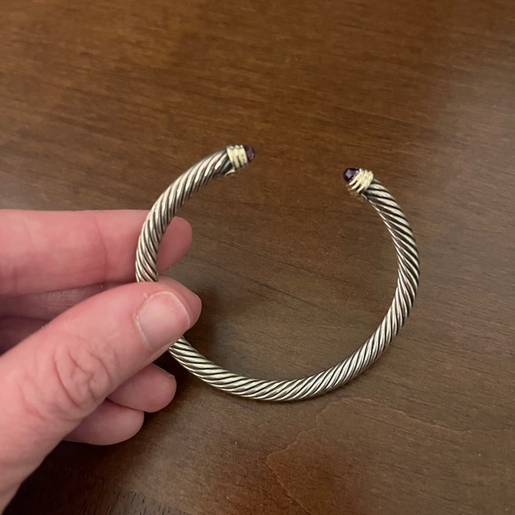 Classic Cable Bracelet
Sterling Silver with 18K Yellow Gold and Amethyst, 4mm - Picture 2 of 2